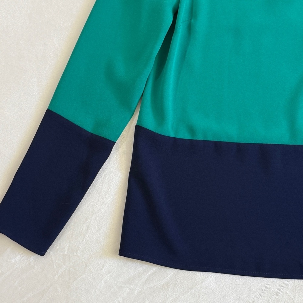 Cremiux Colorblock V-Neck Blouse XS - Picture 3 of 8